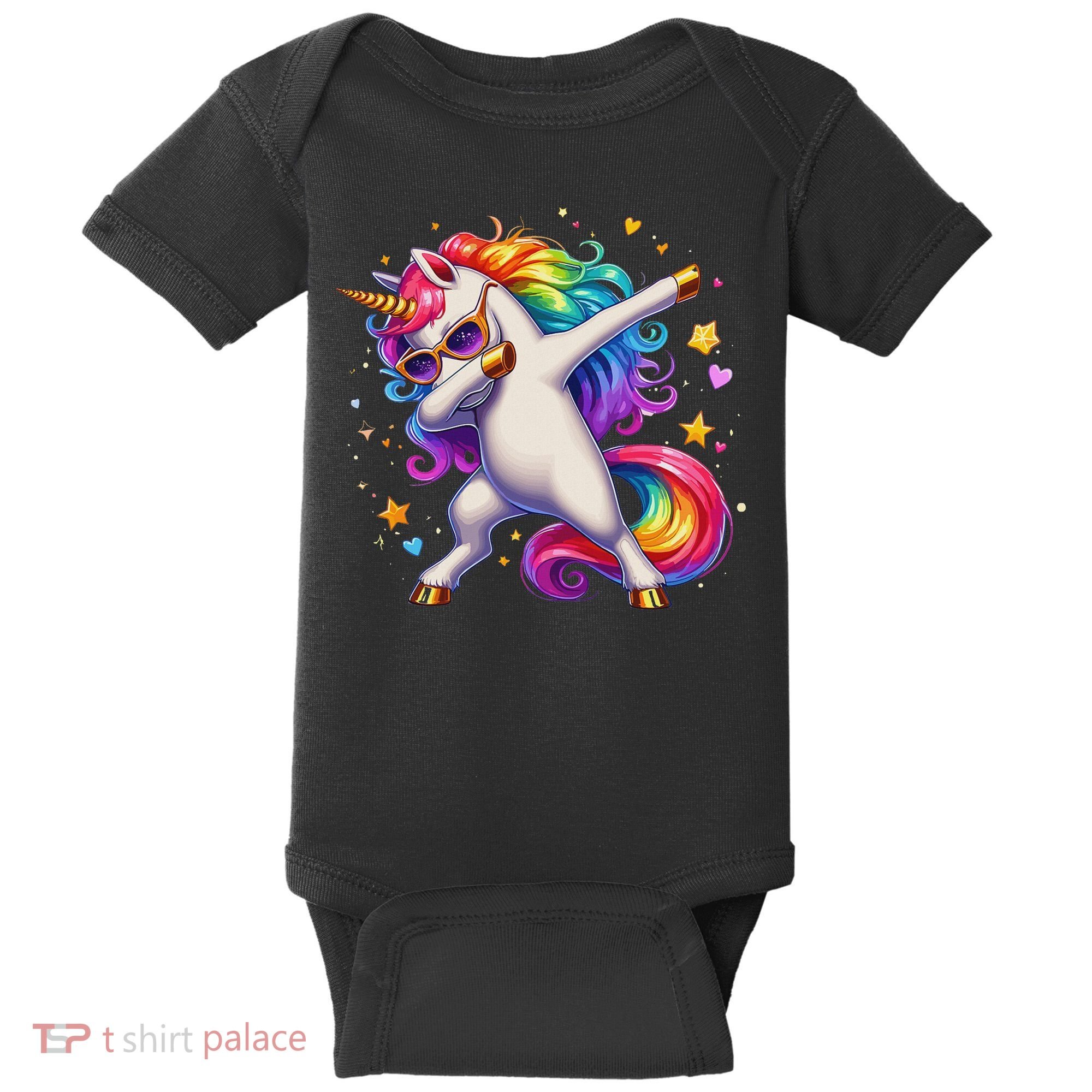 Cute Dab Funny Dabbing Unicorn Baby Bodysuit