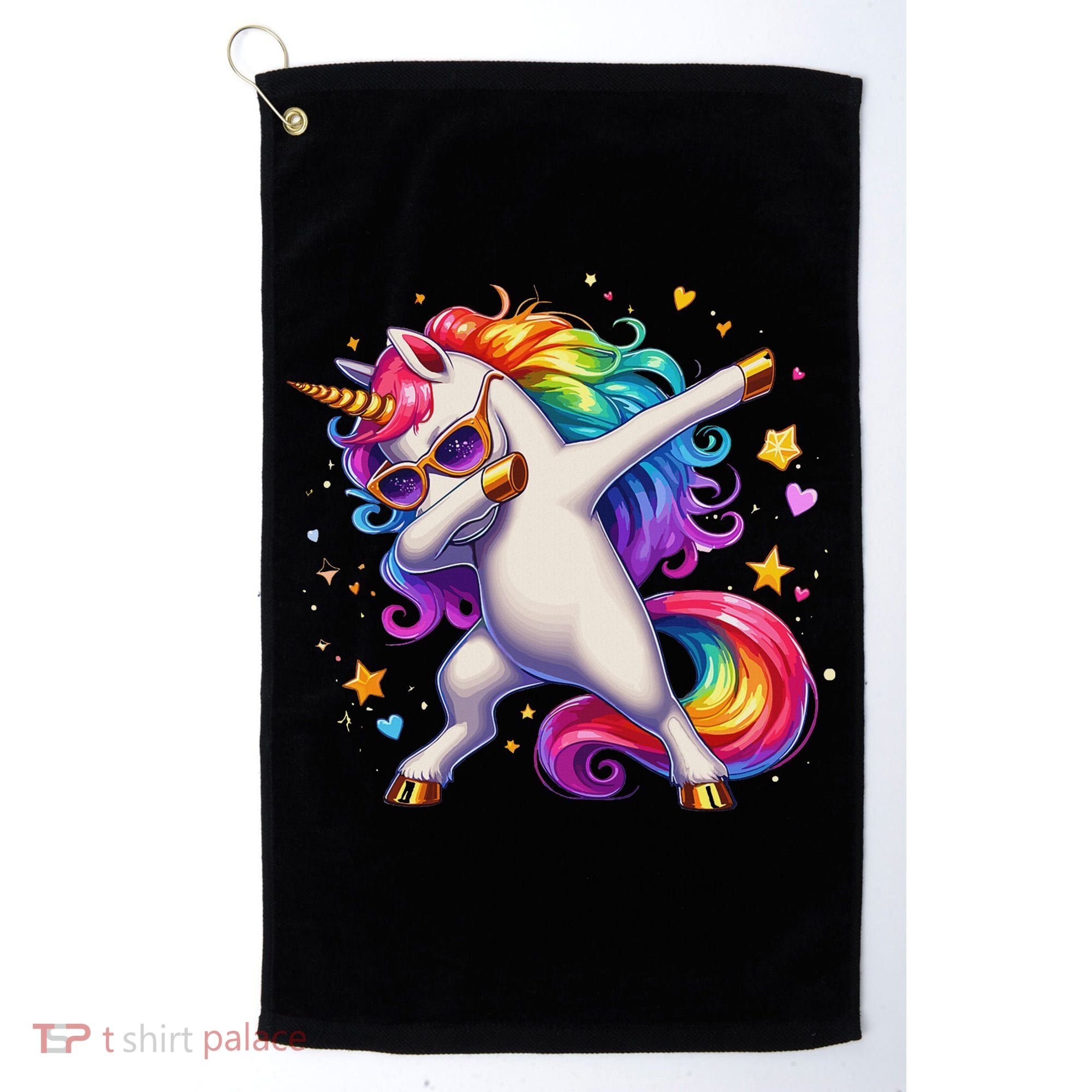 Cute Dab Funny Dabbing Unicorn Golf Towel