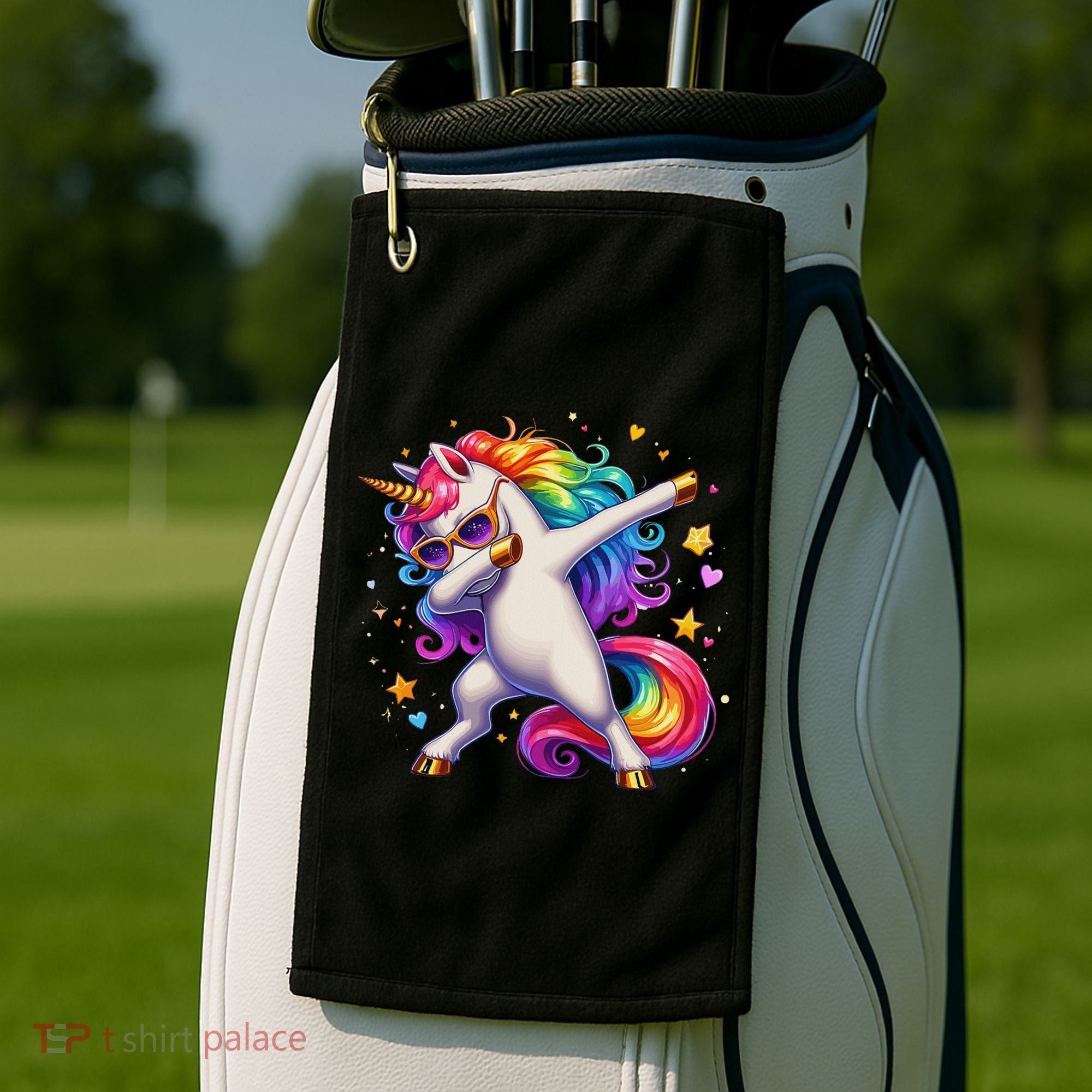Cute Dab Funny Dabbing Unicorn Golf Towel
