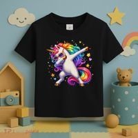 Cute Dab Funny Dabbing Unicorn Toddler T-Shirt thumb 3