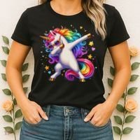 Cute Dab Funny Dabbing Unicorn Women's T-Shirt thumb 2