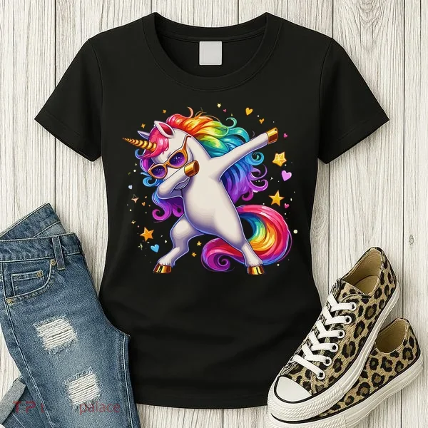 Cute Dab Funny Dabbing Unicorn Women's T-Shirt