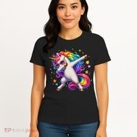 Cute Dab Funny Dabbing Unicorn Women's T-Shirt thumb 4