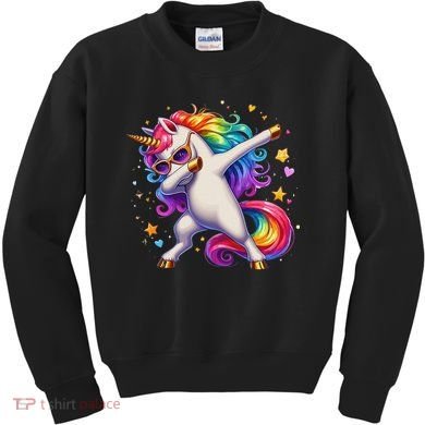 Cute Dab Funny Dabbing Unicorn Kids Sweatshirt