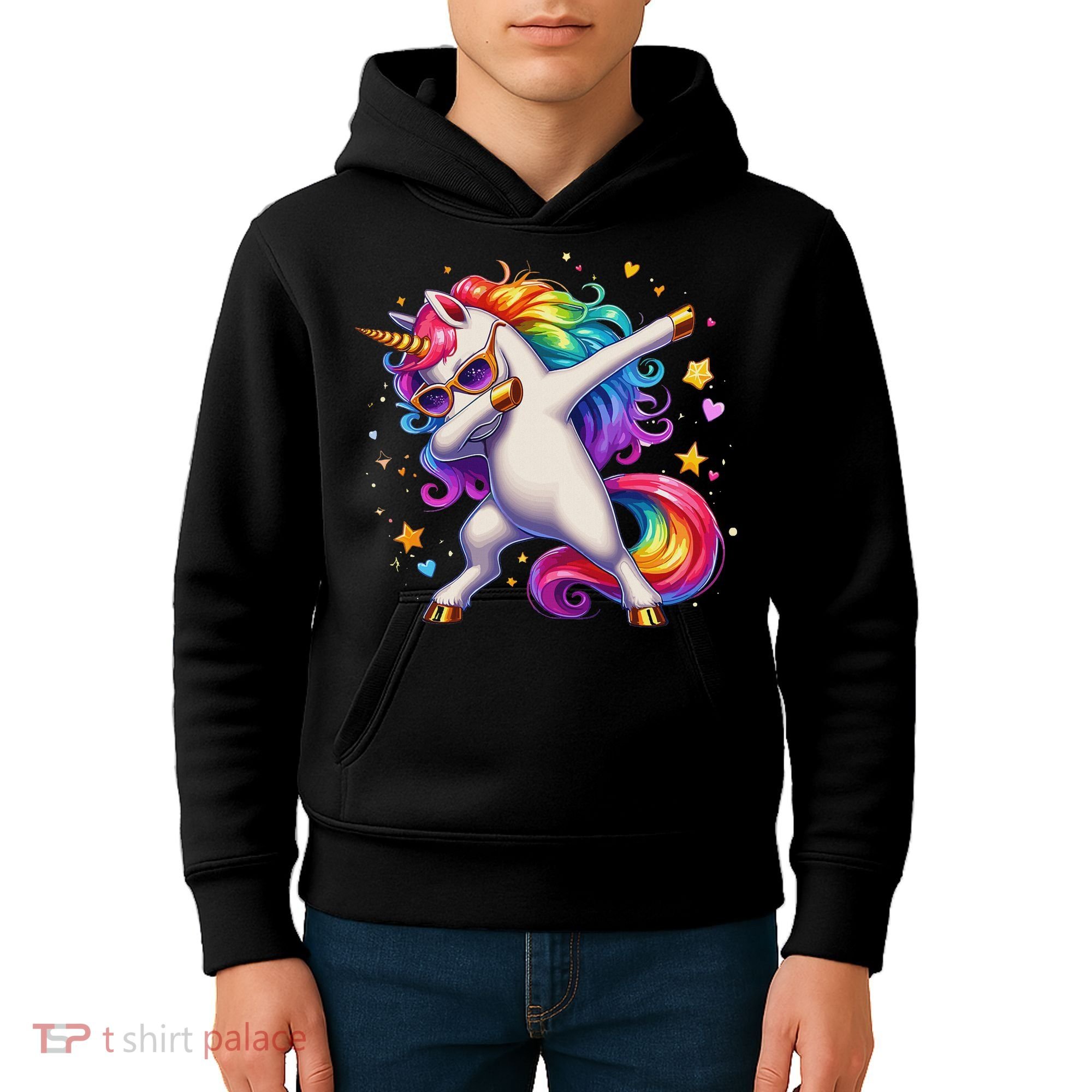 Cute Dab Funny Dabbing Unicorn Kids Hoodie