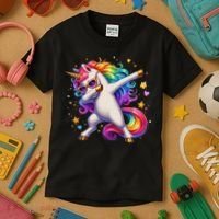 Cute Dab Funny Dabbing Unicorn Kids T-Shirt thumb 3