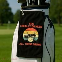 Cool Drumming Gifts Drummer Accessories & Stuff Golf Towel thumb 2