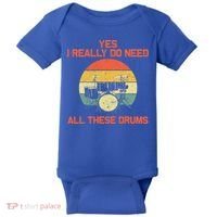 Cool Drumming Gifts Drummer Accessories & Stuff Baby Bodysuit thumb 0