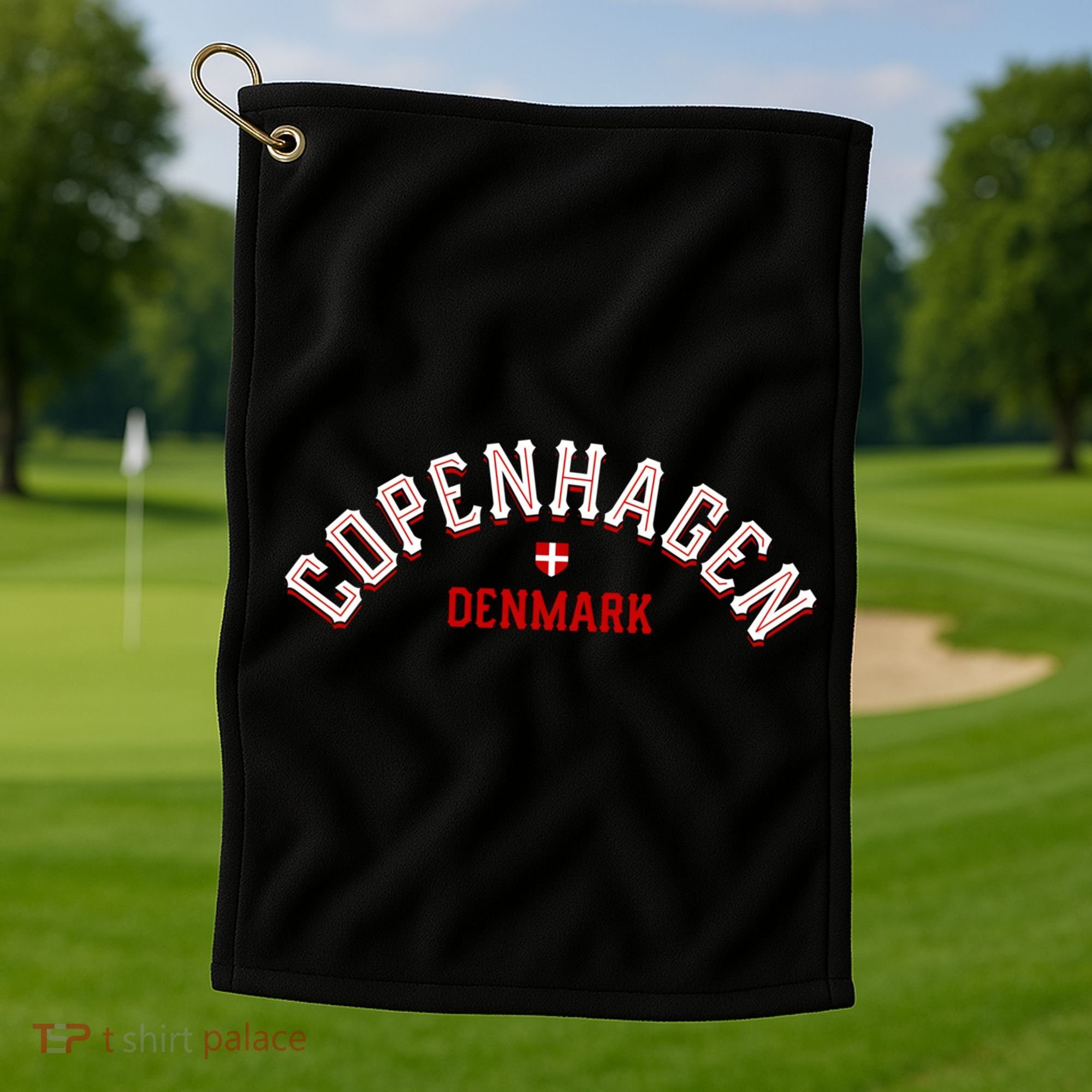 Copenhagen Denmark Gift Golf Towel