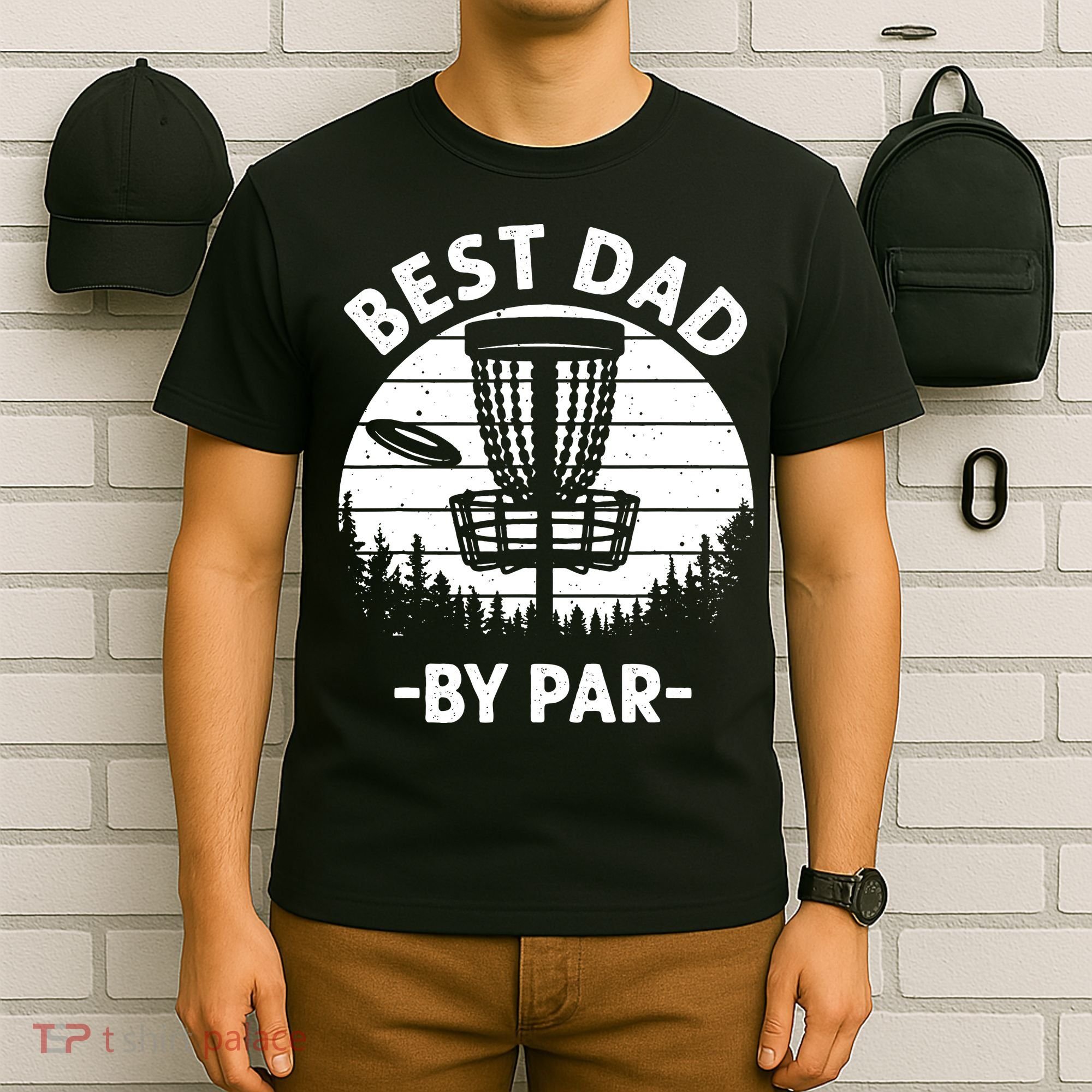 Cool Disc Golf For Dad Sports Tournament Best Dad By Par T-Shirt