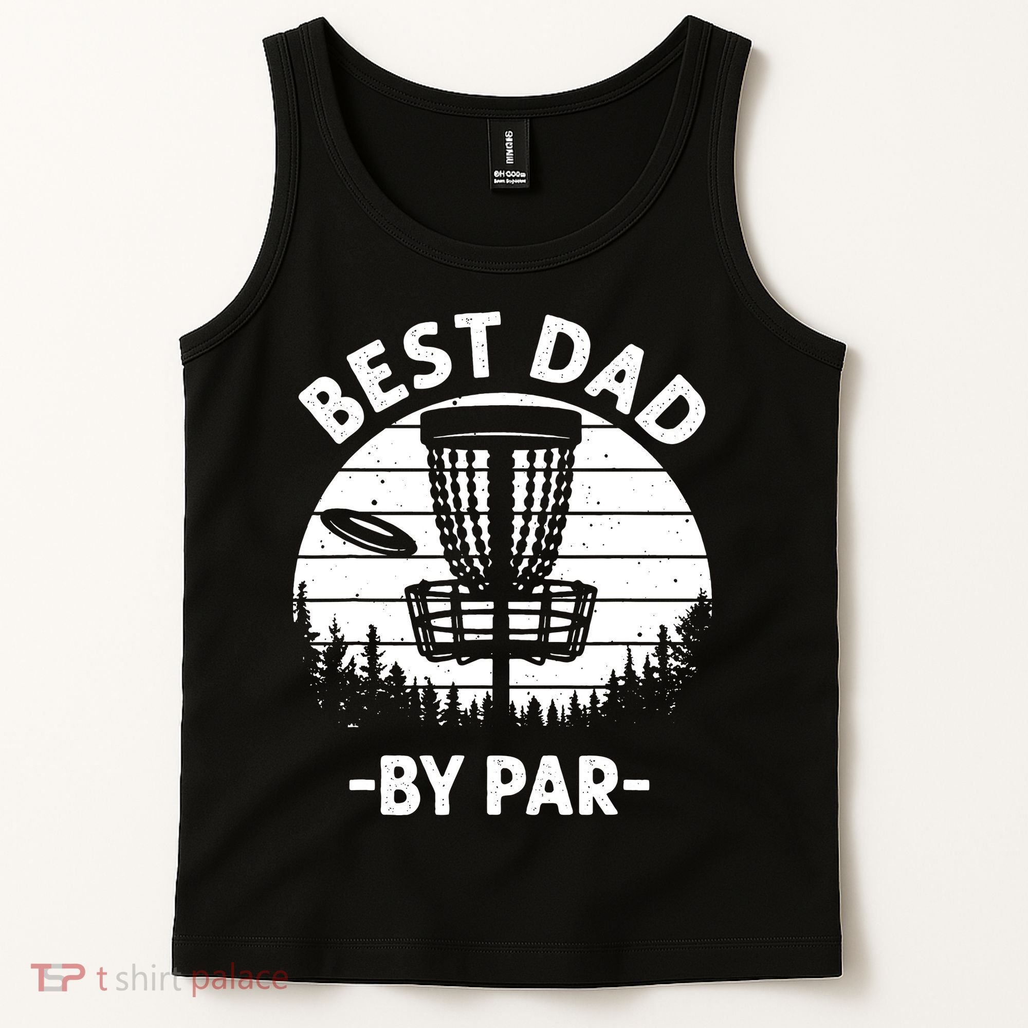 Cool Disc Golf For Dad Sports Tournament Best Dad By Par Tank Top