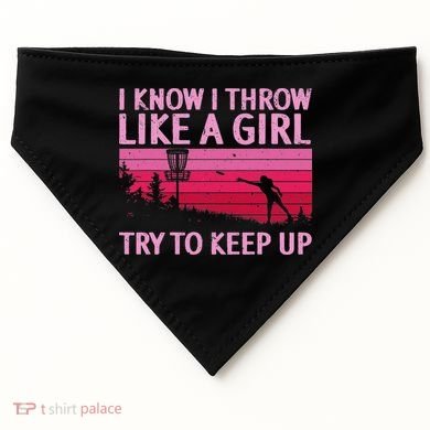 Cool Disc Golf Design For Women Disc Golf Player USA-Made Doggie Bandana