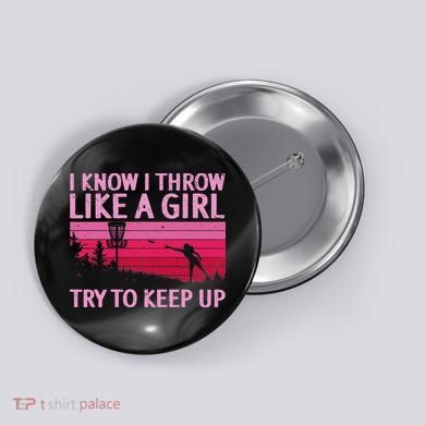 Cool Disc Golf Design For Women Disc Golf Player Button