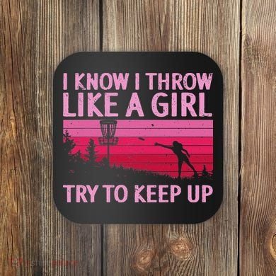 Cool Disc Golf Design For Women Disc Golf Player Coaster