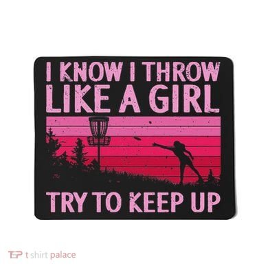 Cool Disc Golf Design For Women Disc Golf Player Mousepad
