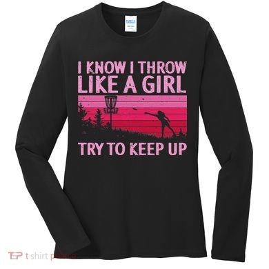 Cool Disc Golf Design For Women Disc Golf Player Women's Long Sleeve Shirt