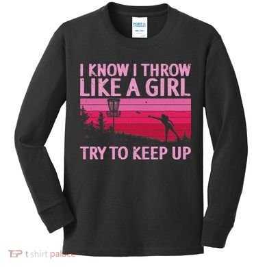 Cool Disc Golf Design For Women Disc Golf Player Kids Long Sleeve Shirt