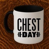 Chest Day Gym Workout Coffee Mug thumb 2