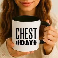 Chest Day Gym Workout Coffee Mug thumb 3