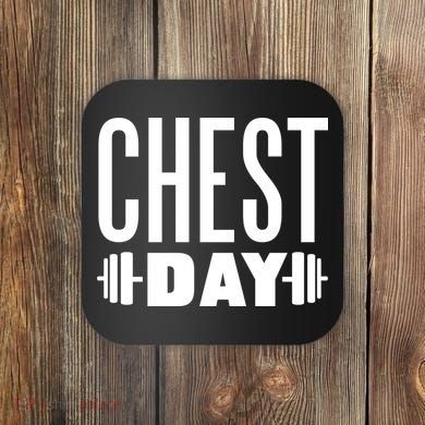 Chest Day Gym Workout Coaster