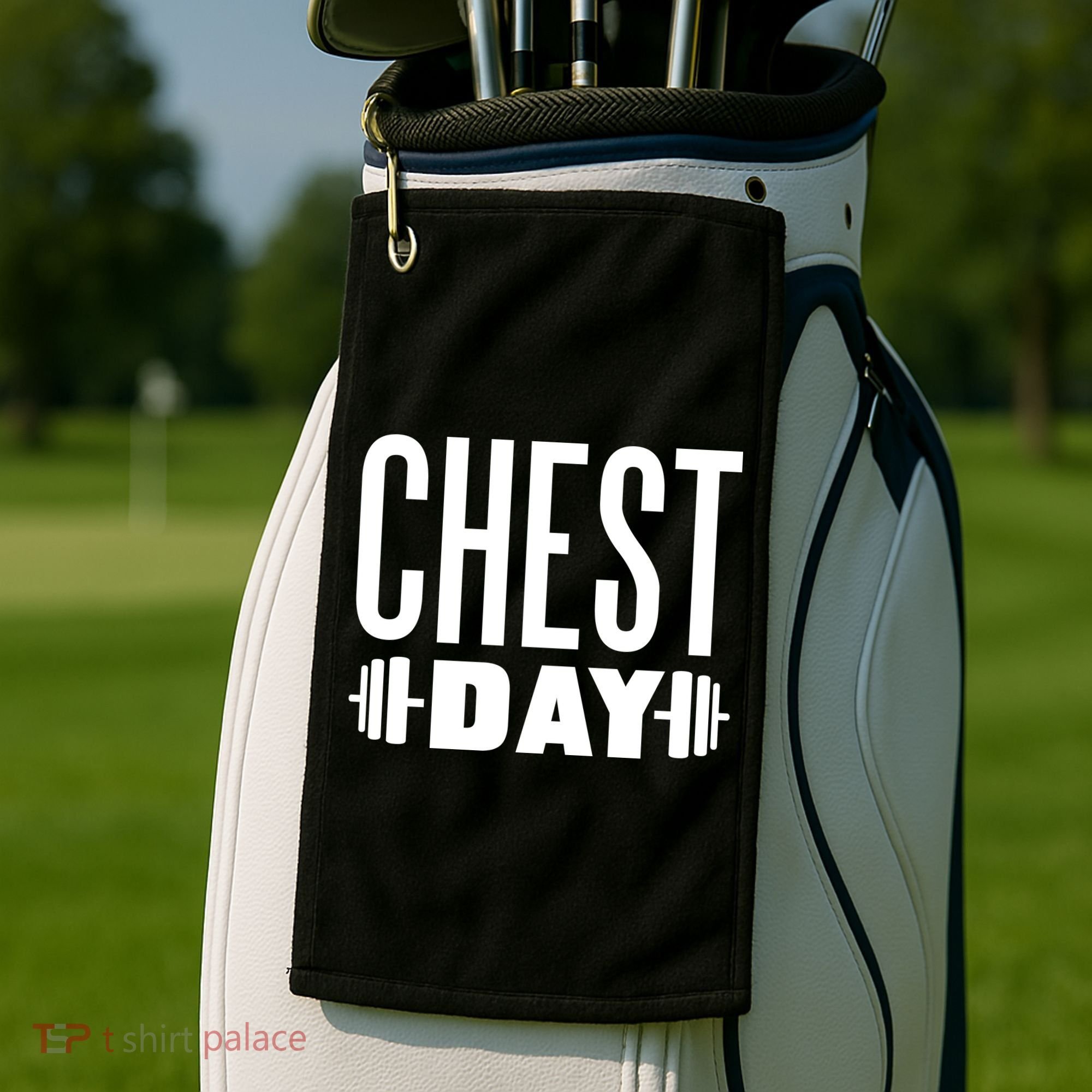 Chest Day Gym Workout Golf Towel