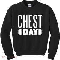 Chest Day Gym Workout Kids Sweatshirt thumb 0