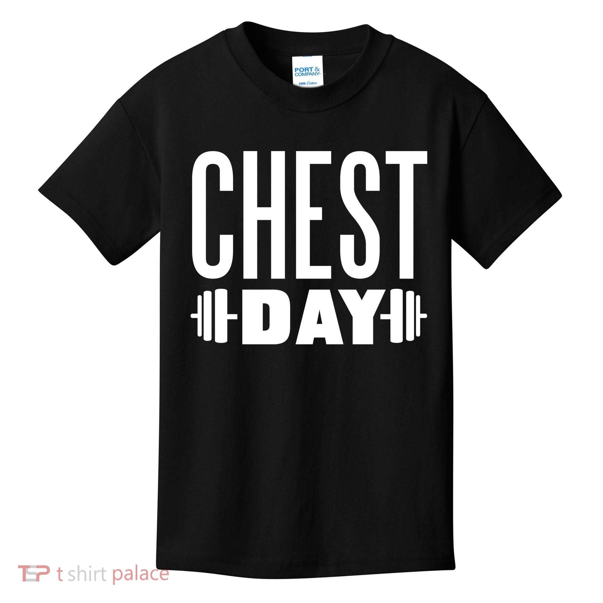 Chest Day Gym Workout Kids T-Shirt
