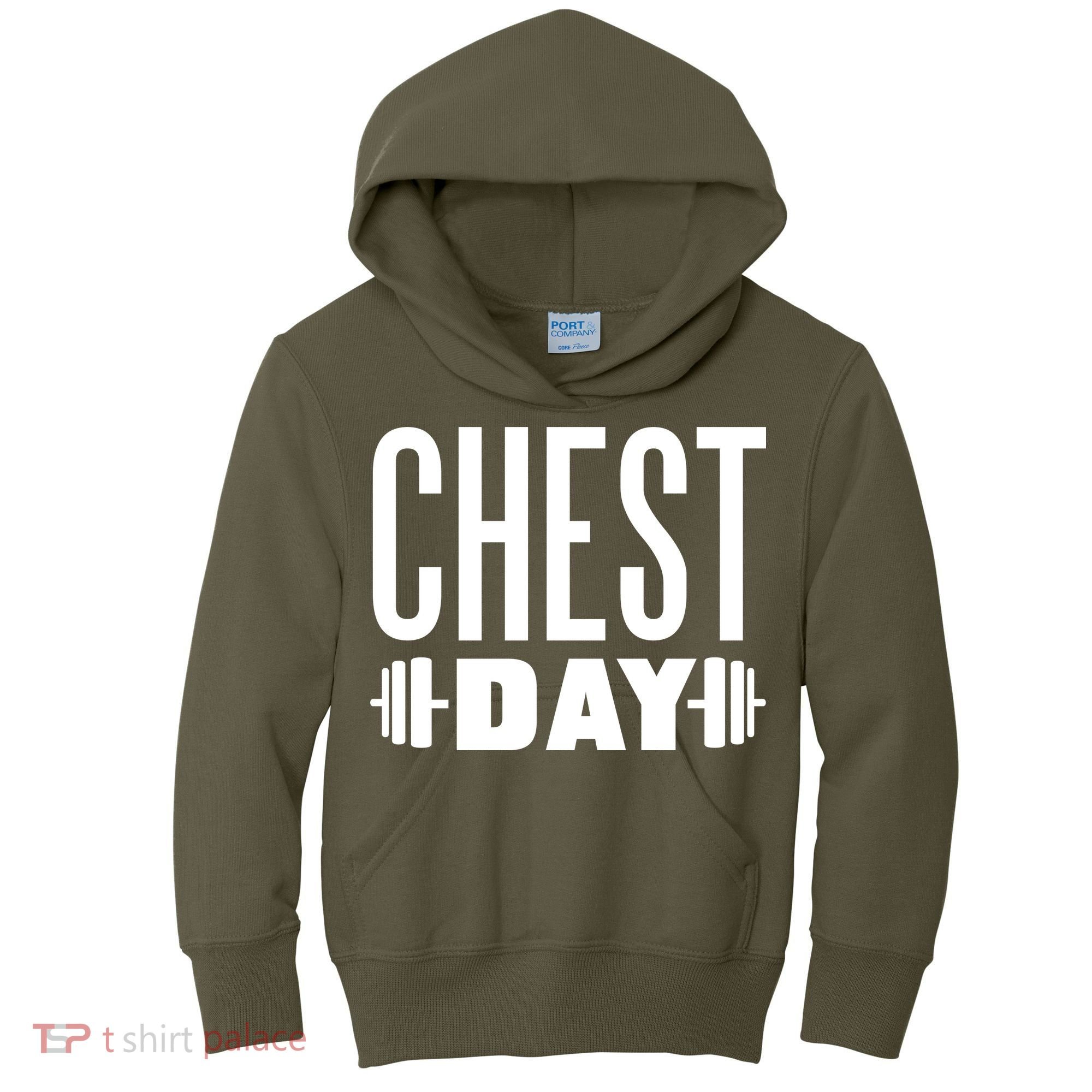 Chest Day Gym Workout Kids Hoodie