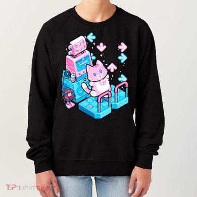 Cute Dancing Game Kitty Women's Sweatshirt