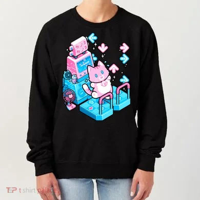 Cute Dancing Game Kitty Women's Sweatshirt