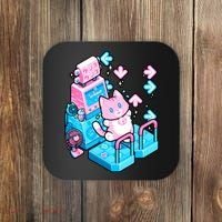 Cute Dancing Game Kitty Coaster thumb 0