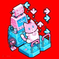 Cute Dancing Game Kitty Santa Hat thumb 1