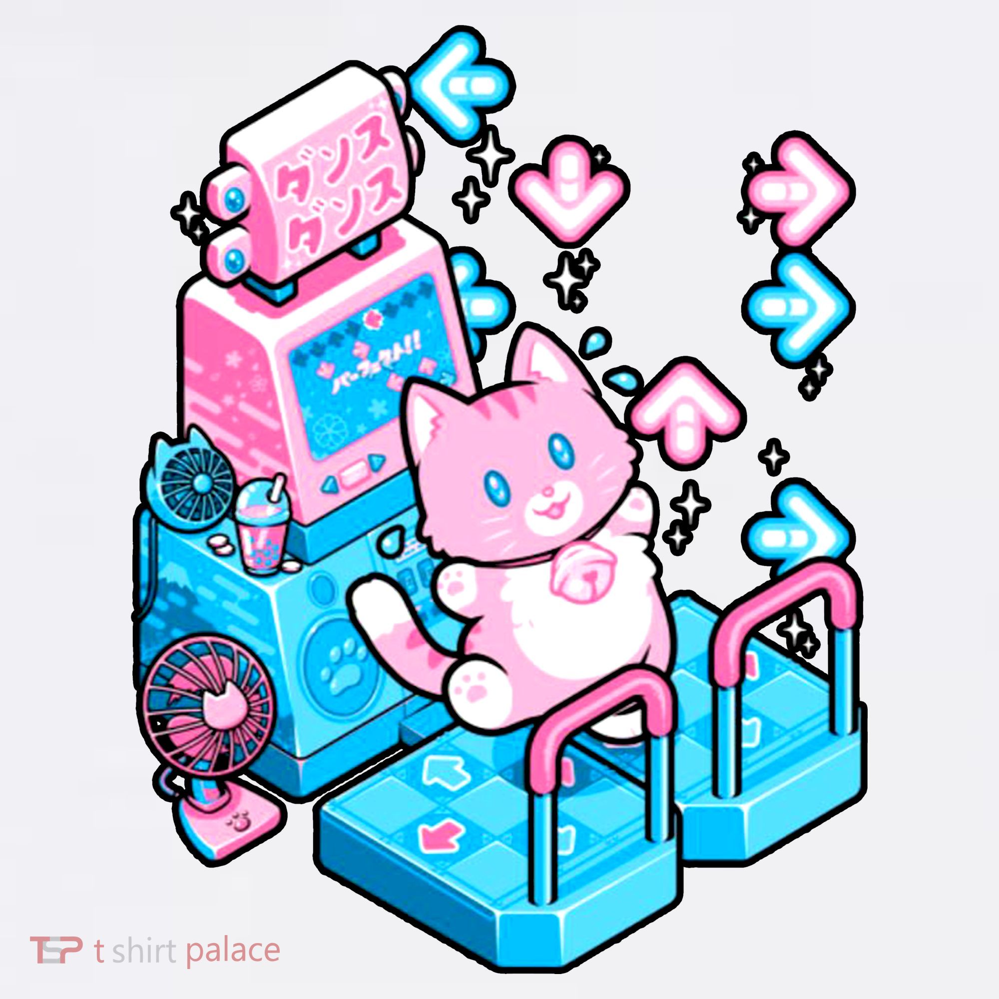 Cute Dancing Game Kitty Hoodie
