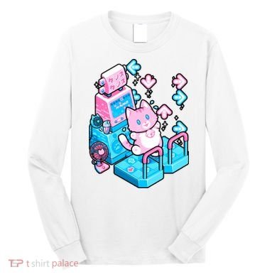 Cute Dancing Game Kitty Long Sleeve Shirt