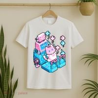 Cute Dancing Game Kitty T-Shirt thumb 2