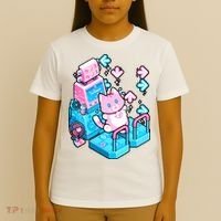 Cute Dancing Game Kitty T-Shirt thumb 4