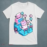 Cute Dancing Game Kitty T-Shirt thumb 5