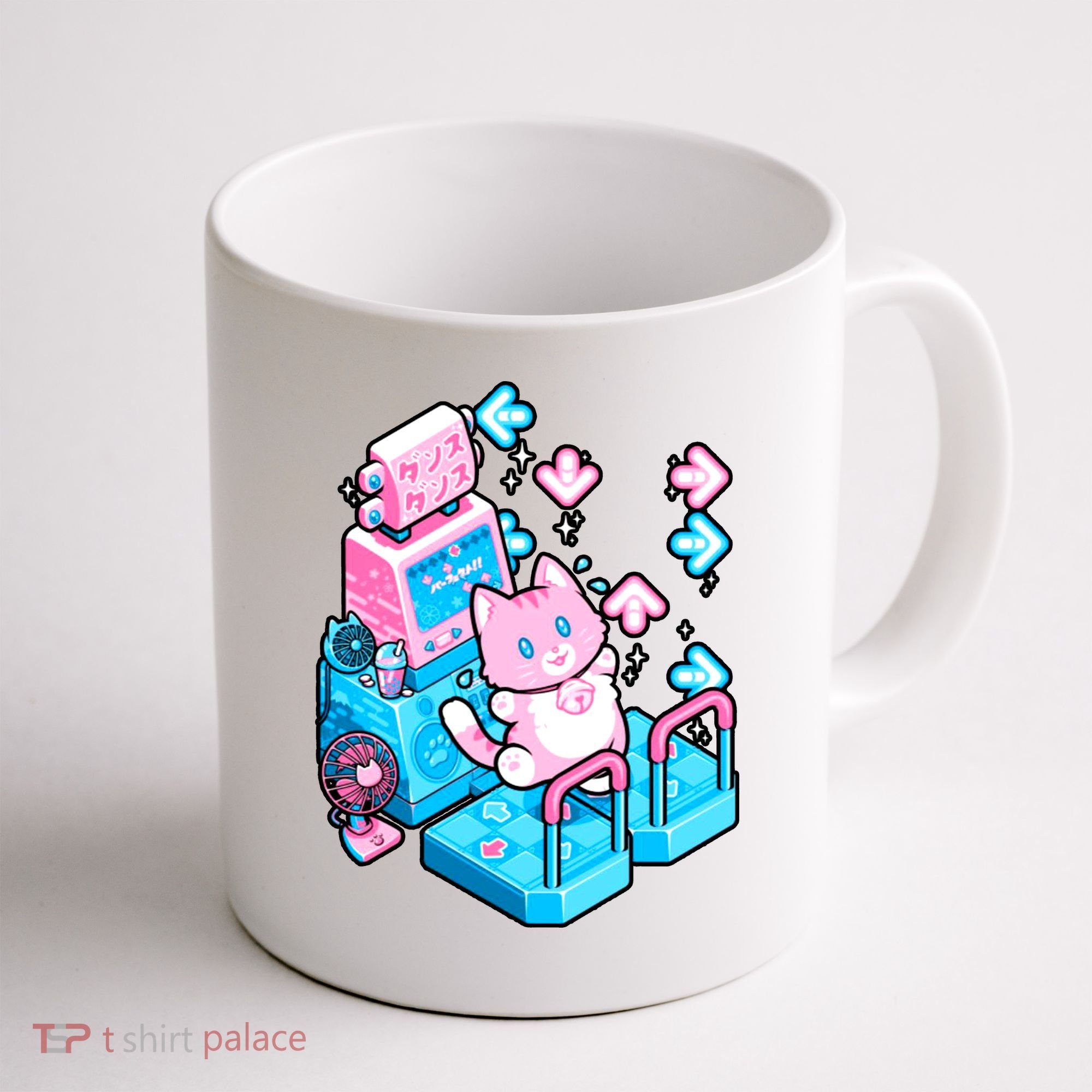 Cute Dancing Game Kitty Coffee Mug