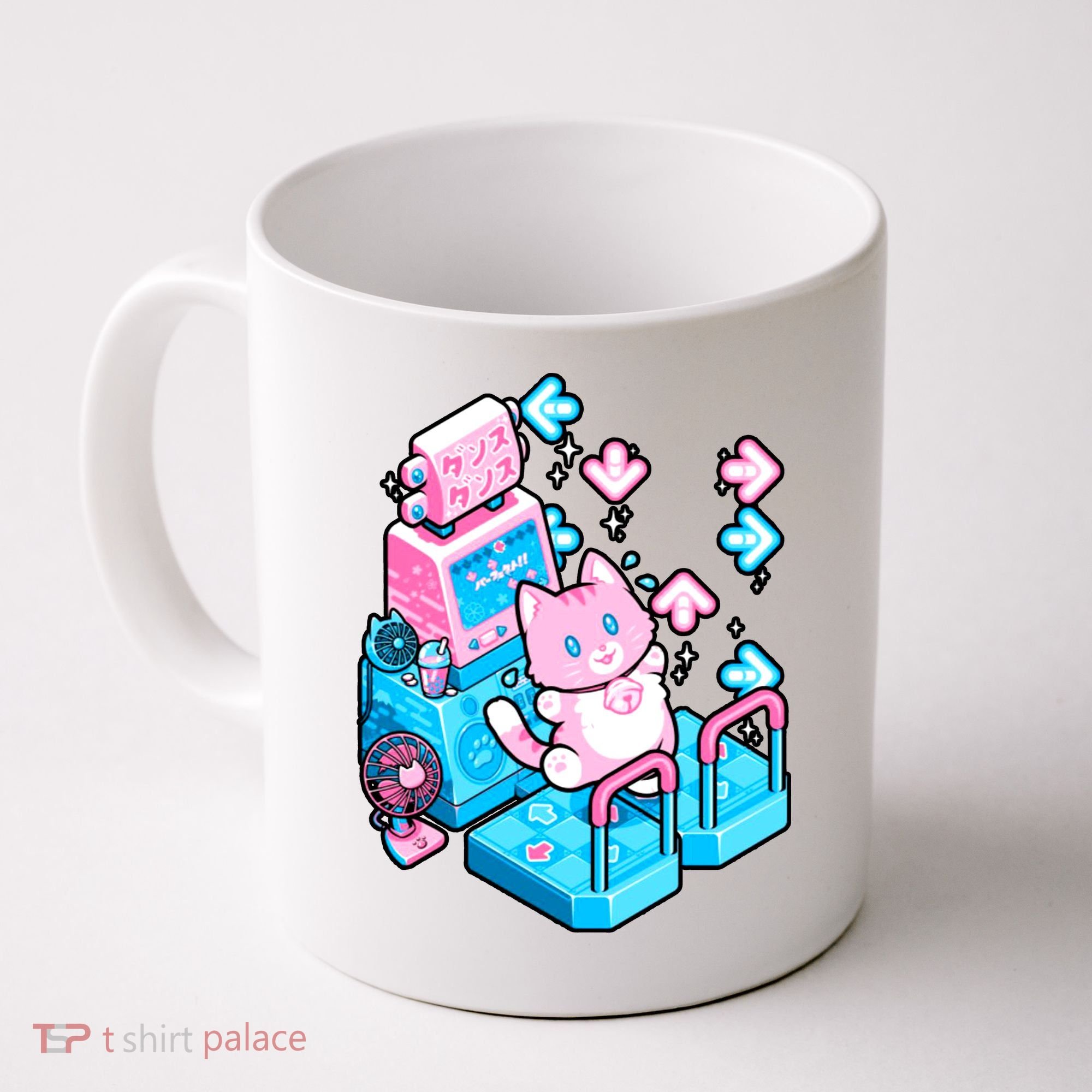 Cute Dancing Game Kitty Coffee Mug