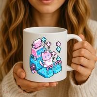 Cute Dancing Game Kitty Coffee Mug thumb 3