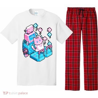 Cute Dancing Game Kitty Pajama Set