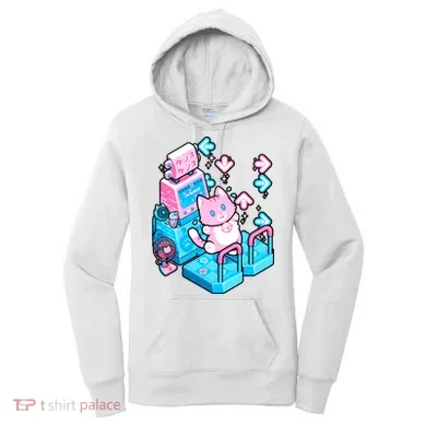 Cute Dancing Game Kitty Women's Hoodie