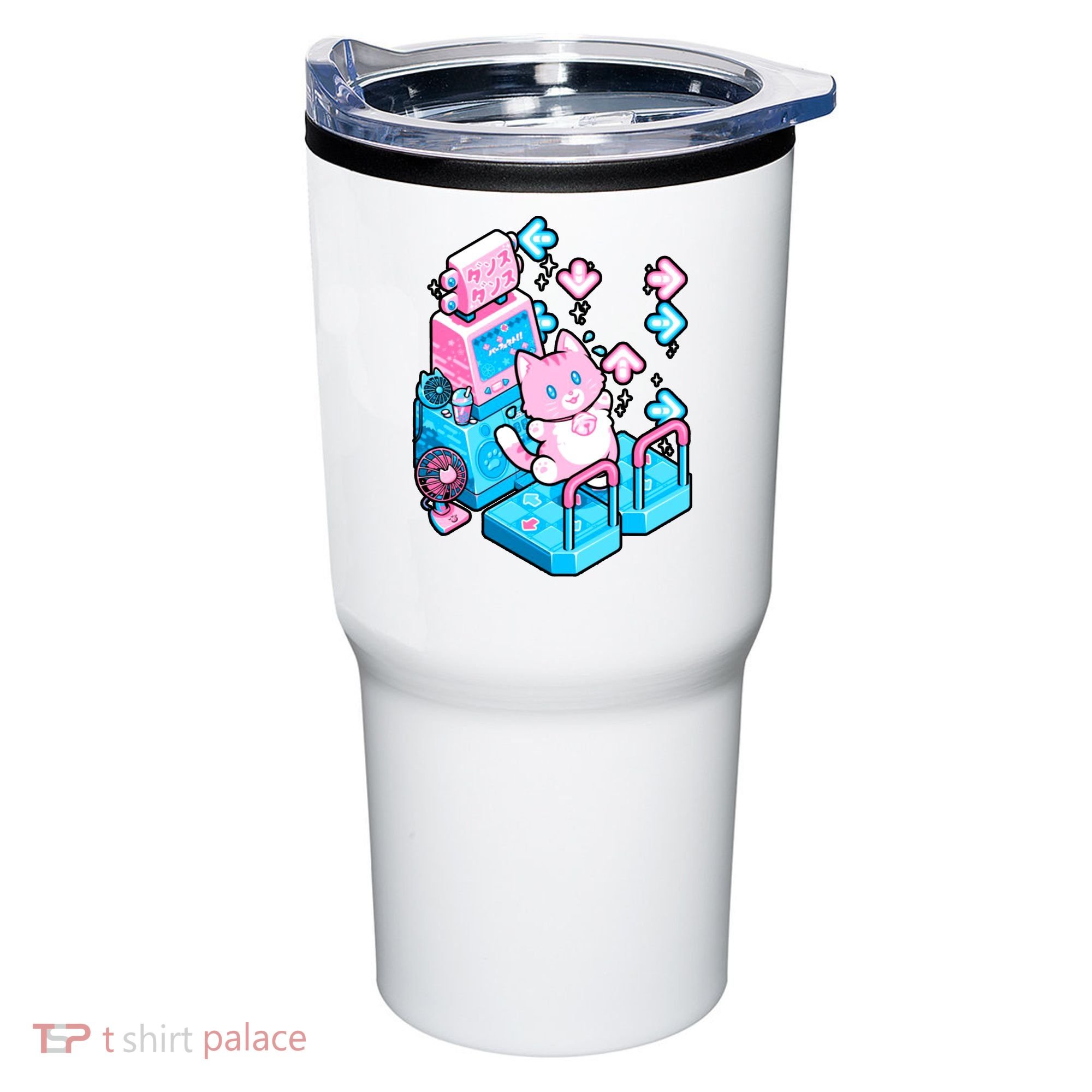 Cute Dancing Game Kitty Tumbler