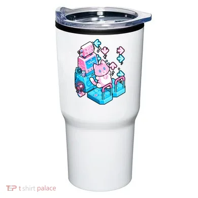 Cute Dancing Game Kitty Tumbler