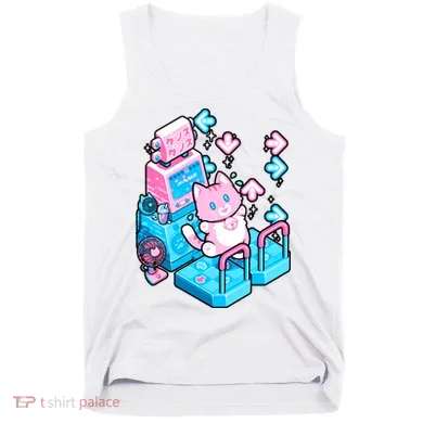 Cute Dancing Game Kitty Tank Top