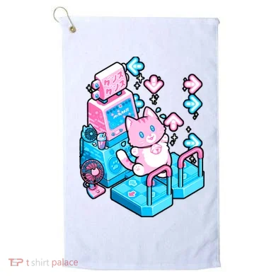 Cute Dancing Game Kitty Golf Towel