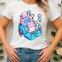 Cute Dancing Game Kitty Women's T-Shirt thumb 2