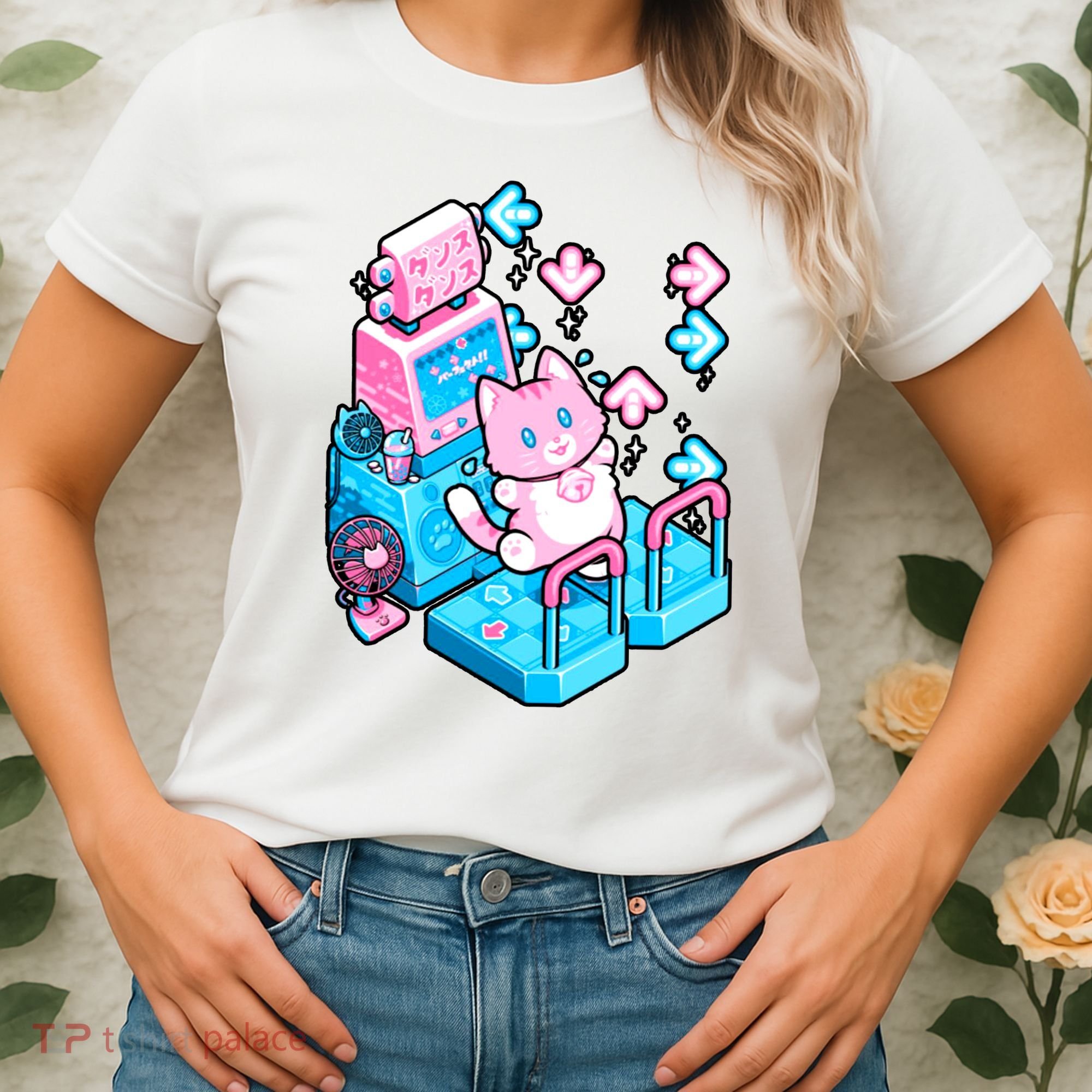 Cute Dancing Game Kitty Women's T-Shirt