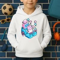 Cute Dancing Game Kitty Kids Hoodie thumb 2