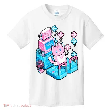 Cute Dancing Game Kitty Kids T-Shirt